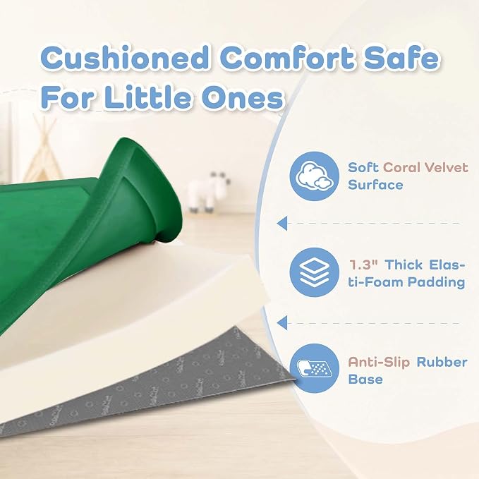 1.3" Thick Baby Play Mat for Floor,39x59 Memory Foam Tummy Time Mat | Ultra Soft Playmat for Baby,Tummy Time Foam Mats,Cushioned for Infant,Kids and Toddler Crawling,Easy Care