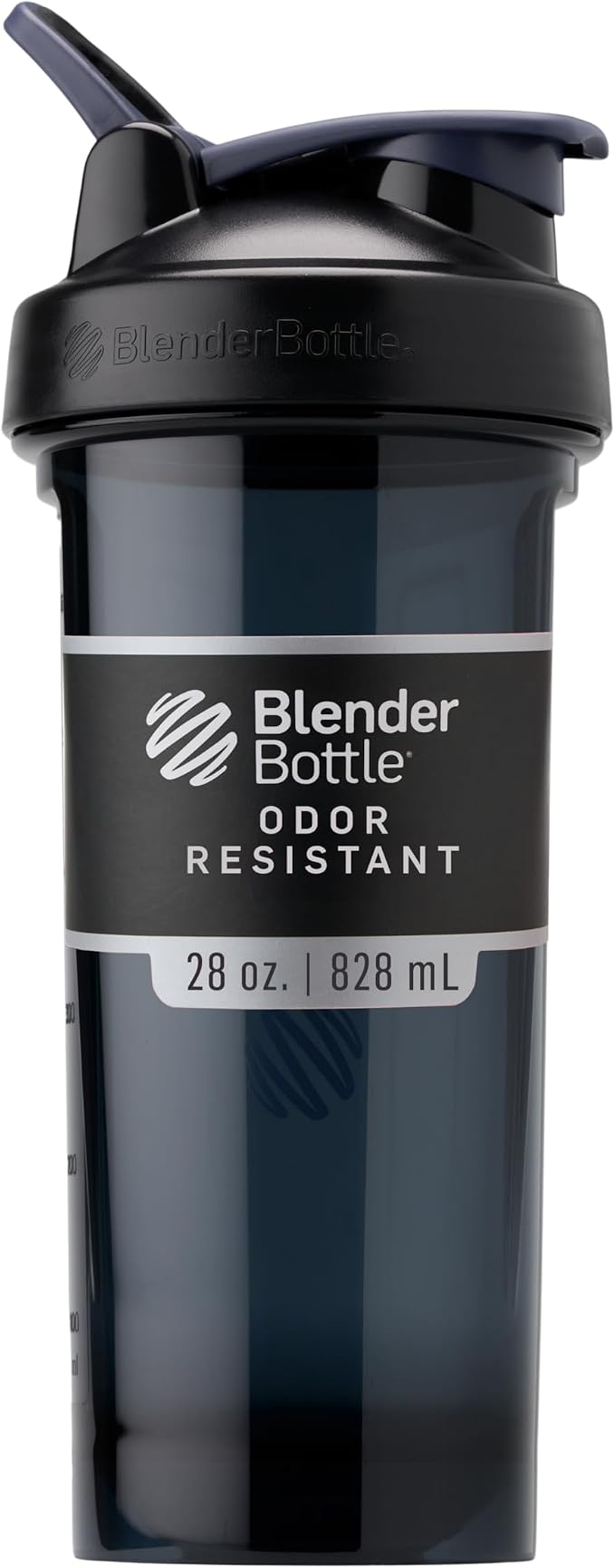 BlenderBottle Shaker Bottle Pro Series Perfect for Protein Shakes and Pre Workout, 28-Ounce, Black