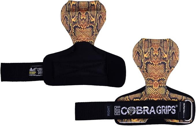 Cobra Grips Weight Lifting Gloves with Adjustable Neoprene Padded Wrist Wraps - Heavy Duty Alternative to Power Lifting Hooks for Deadlifts