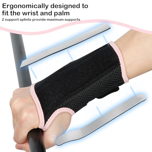 Wrist Brace for Carpal Tunnel Relief, Adjustable Wrist Support Splint Hand Brace for Men Women, Wrist Stabilizer Night Support for Pain Relief,Tendinitis,Arthritis(Right and Left Hands, L/XL)