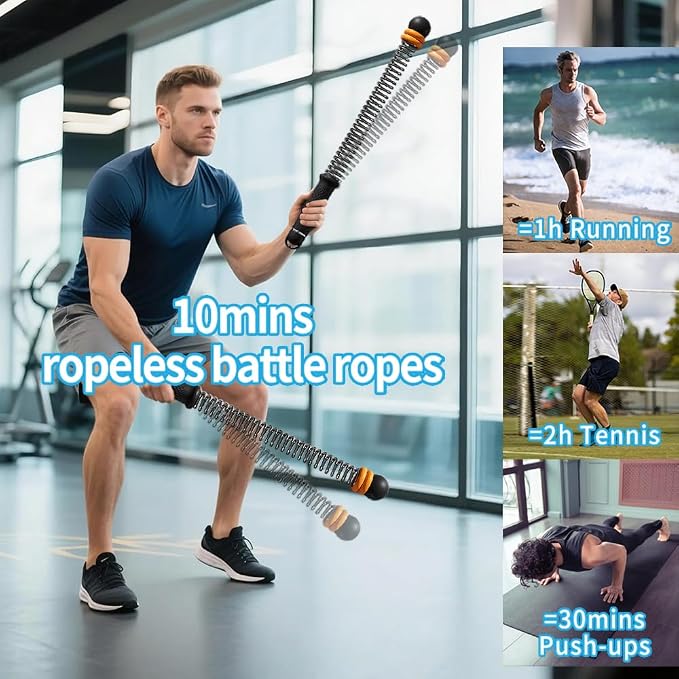 Ropeless Battle Rope – Portable No-Anchor Training Rope for Home Gym & Outdoor Workouts
