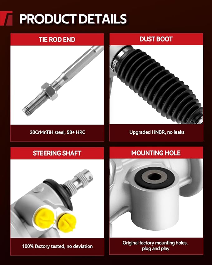 Torchbeam Power Steering Rack & Pinion Assembly Fit for 2001 2002 2003 2004 2005 IS300, Hydraulic System Steering, Replaces OEM 26-2622