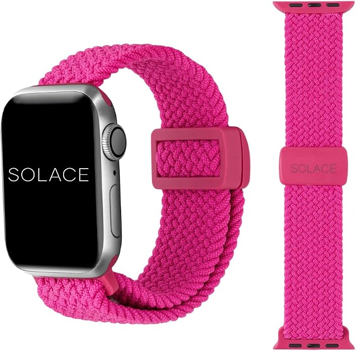 Solace Bands Imperium Adapt Wide Adjustable Nylon Braided Watch Band - Compatible with All Apple Watches - Solace Apple Watch Bands for Women & Men - Smart Watches Band Series 11-1, Ultra, SE