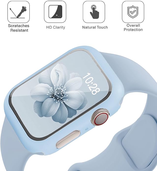 Sport Band and Case for Apple Watch Band 40mm 44mm 46mm 42mm 41mm 45mm 38mm iWatch Bands for Women/Men,Silicone Waterproof Strap with Cover Combo for Apple Watch Series 11 10 9 8 7 6 5 4 SE Ultra/2 3