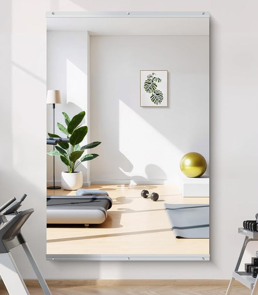 Home Gym Mirror Wall Mounted,60x40 Inch,1PCS Full Length Mirror