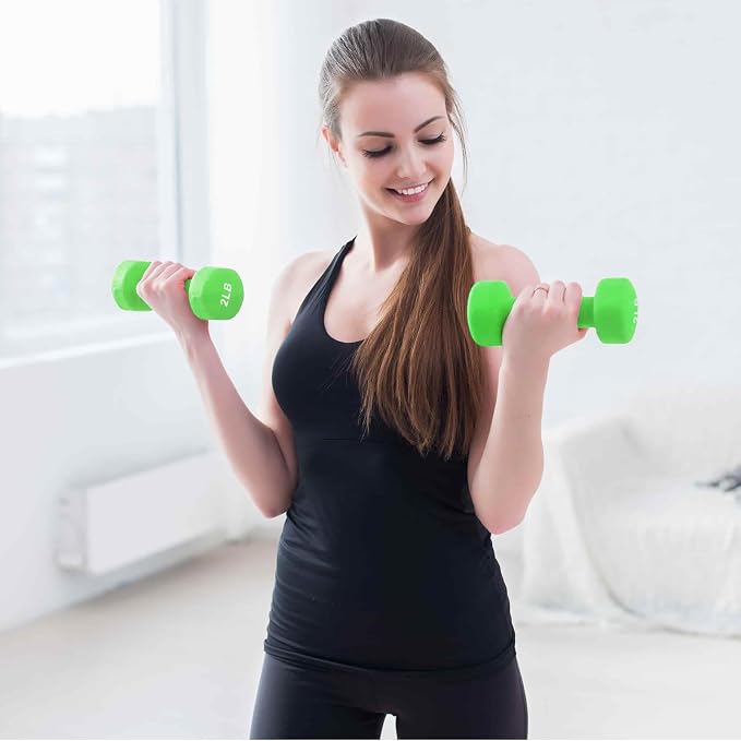 Dumbbell Set for Women and Men,Neoprene Coated Free Hand Weights Set