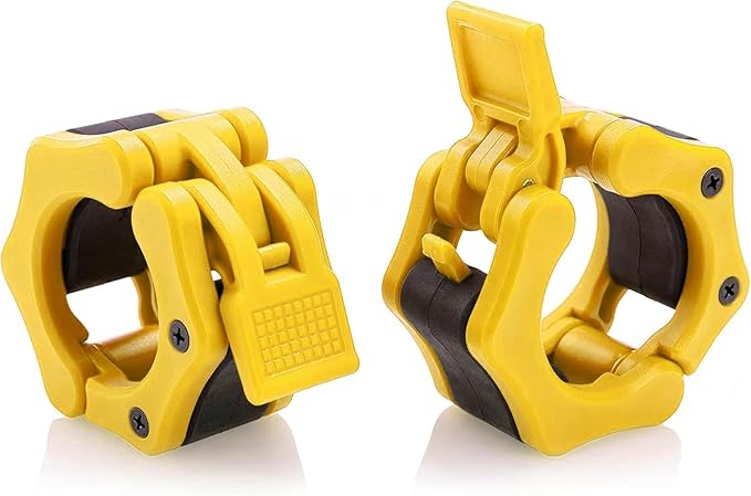 USA Made Olympic Barbell Collar 2 inch Quick Release Pair of Locking 2" Pro Weight Bar Plate Locks Clamp Clips for Workout Weightlifting Fitness Training
