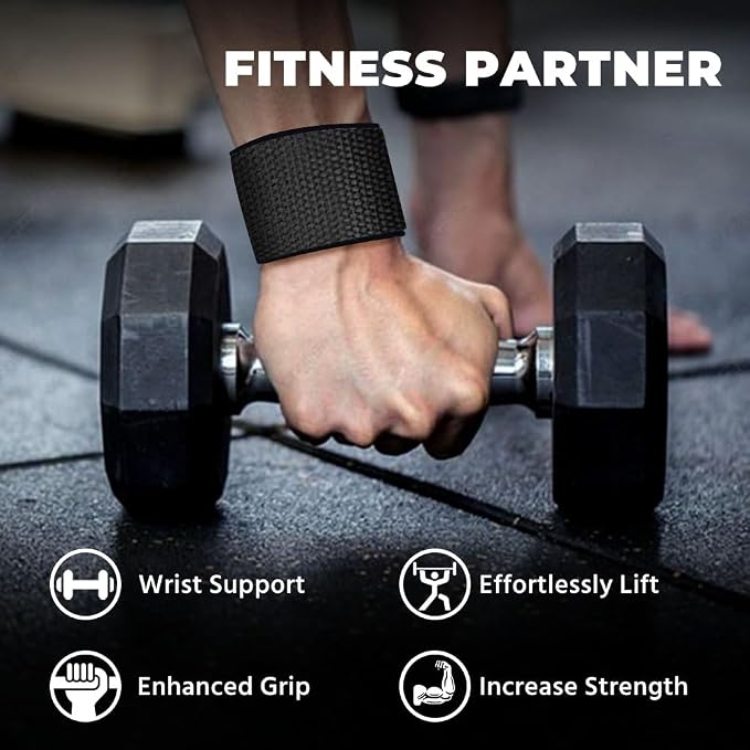 WSAKOUE Lifting Straps, Weightlifting Straps, Deadlift Straps with Padded Neoprene for Power Lifting, Bodybuilding, Gym Workout, Strength Training & Fitness Workout, Resistance