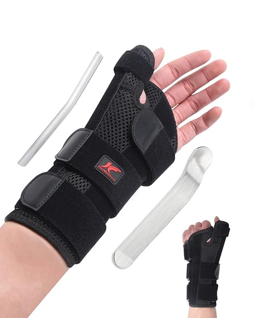 Wrist Brace Thumb Spica Splint for Carpal Tunnel, Left Hand | De Quervain's Tenosynovitis, Tendonitis & Arthritis, Trigger Thumb Support for Men and Women, Large