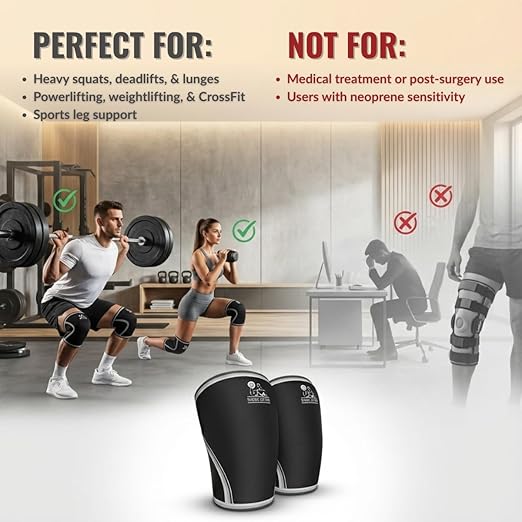 Nordic Lifting Neoprene Knee Sleeves for Weightlifting, Men, & Women, XXL | Built for weightlifting & powerlifting – 7mm neoprene compression that supports you through squats and strength training