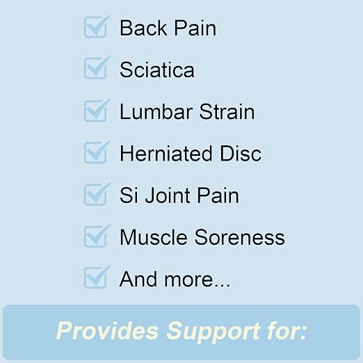 cybryeh Thin & Lightweight Back Brace for Lower Back Pain Relief – Slim, Breathable Back Support Brace for Sciatica, Herniated Disc – Adjustable Lumbar Support Belt for Men & Women, All Day Comfort