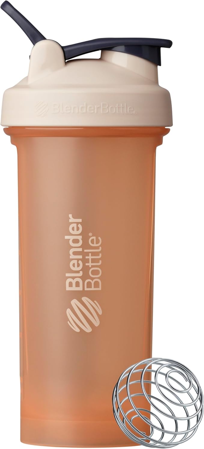 BlenderBottle Classic V2 Plastic Shaker Bottle 28 oz Tan/Orange