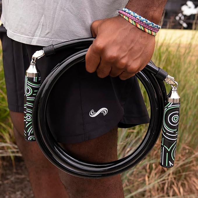Crossrope Get Strong Weighted Jump Rope Set for Strength | Power Handles with 1 and 2 lb weighted ropes to build power and endurance. Designed for full-body, strength-focused workouts.