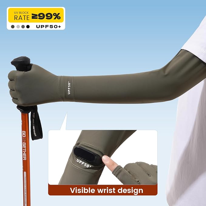 Women Driving Gloves, UV Protection Sun Gloves, Touchscreen Full Finger | UPF 50+ fabric blocks 99% UV rays, protecting hands during driving, cycling, fishing, hiking and outdoor activities