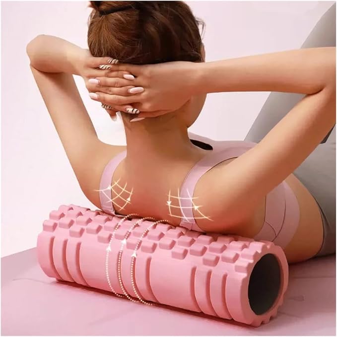 High Density Foam Roller for Muscle Massage - Pain Relief for Back, Legs, and Arms(Pink)