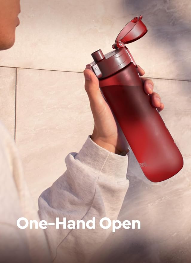Opard Zip 20oz Plastic Water Bottle Dishwasher Safe, Leakproof Flip-Top Lid, BPA Free Tritan, Wide Mouth Reusable Kids Water Bottle for School Hiking Commuting Outdoor Travel and Gym