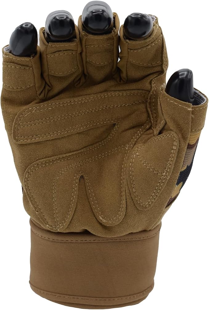 MRX Weightlifting Gloves for Men Workout Gloves Mens Wrist Support Lifting Gloves Male Gym Gloves | Workout Gym Accessories for Men Weight Lifting Fingerless Gym Exercise for Powerlifting