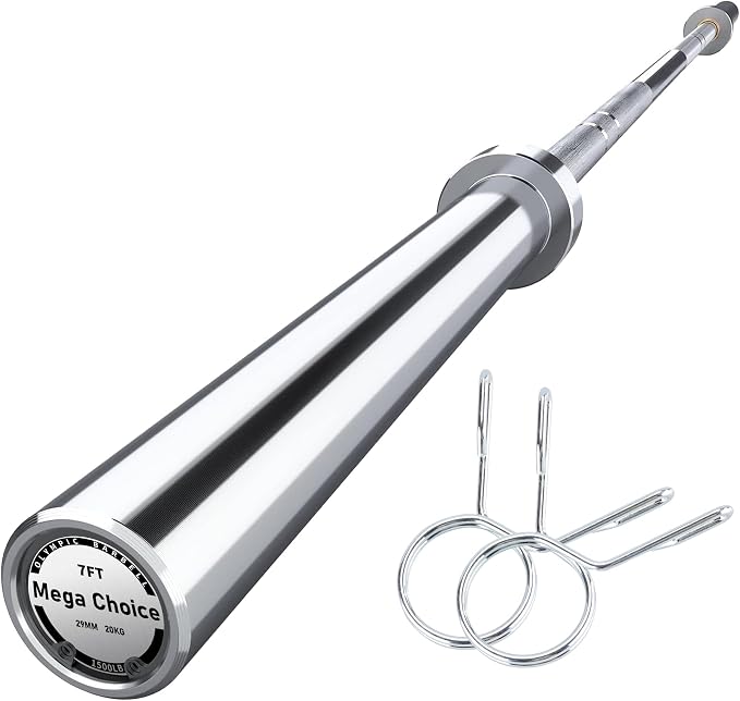 7FT/4 ft Home Gym Barbell Bar – 700LB/1500LB/500LB Capacity, Anti-Slip Knurling, Solid Steel, for Weightlifting, Strength Training