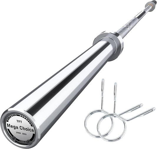 7FT/4 ft Home Gym Barbell Bar – 700LB/1500LB/500LB Capacity, Anti-Slip Knurling, Solid Steel, for Weightlifting, Strength Training