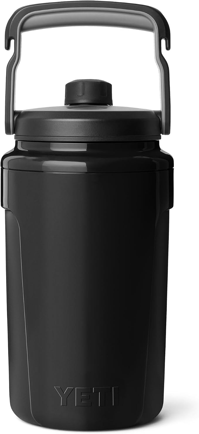 YETI Silo Half Gallon Insulated Chug Cap Water Jug – Leakproof, Lightweight Sports Bottle with Fence Hook Handle – Keeps Drinks Ice-Cold – Ideal for Gym, Sports & Tournaments, Black