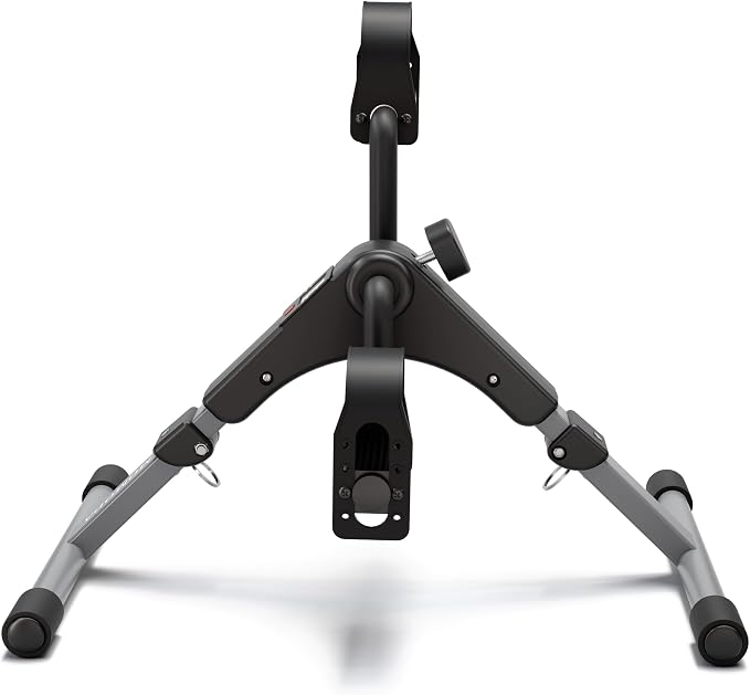 Pedal Exerciser Desk Exercise Bike Leg and Arm Exercise Bike with LCD Monitor Foldable and Porable (Black/Grey)
