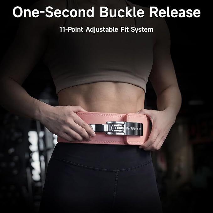 MANUEKLEAR 10mm Thick & 4inch Wide Weight Lifting Belt Lever, Lever Belt Weightlifting for Men and Women, Powerlifting Lever Gym Belt for Squat Deadlift Workout