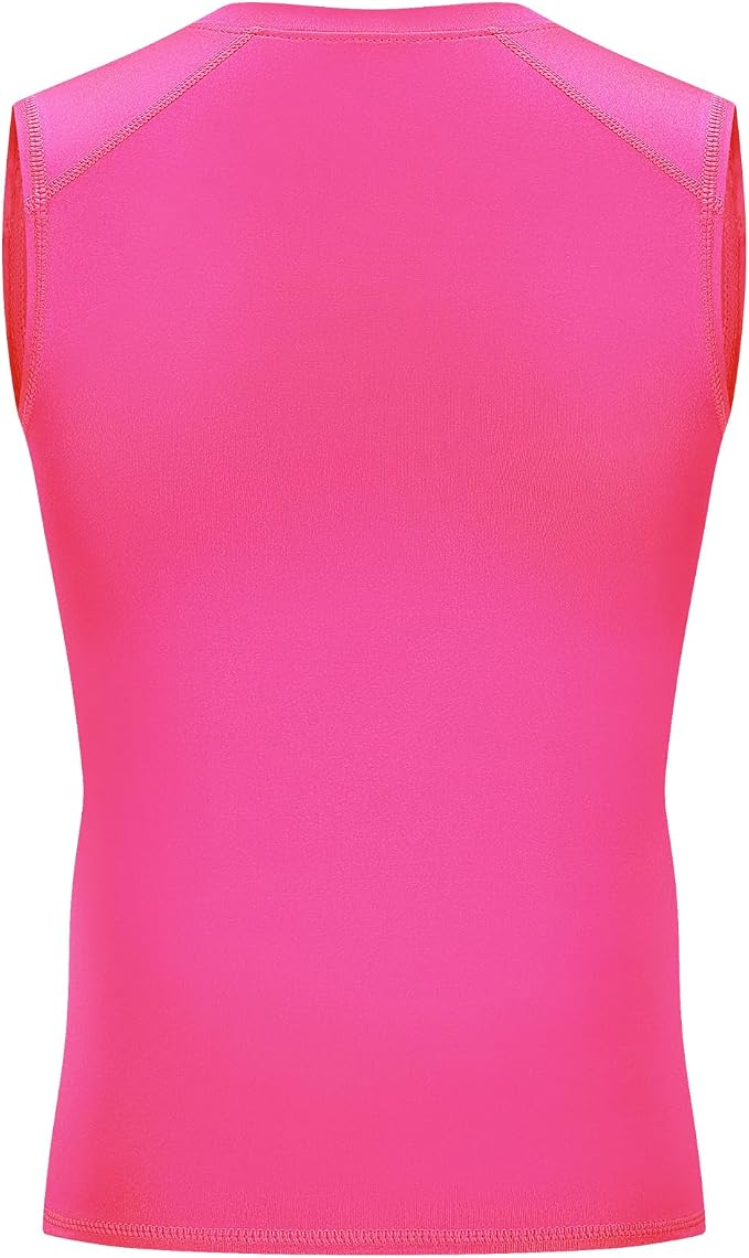 Youth Boys Sleeveless Compression Shirt Basketball Football Undershirt Quick Dry Kids Athletic Tank Tops for Workout