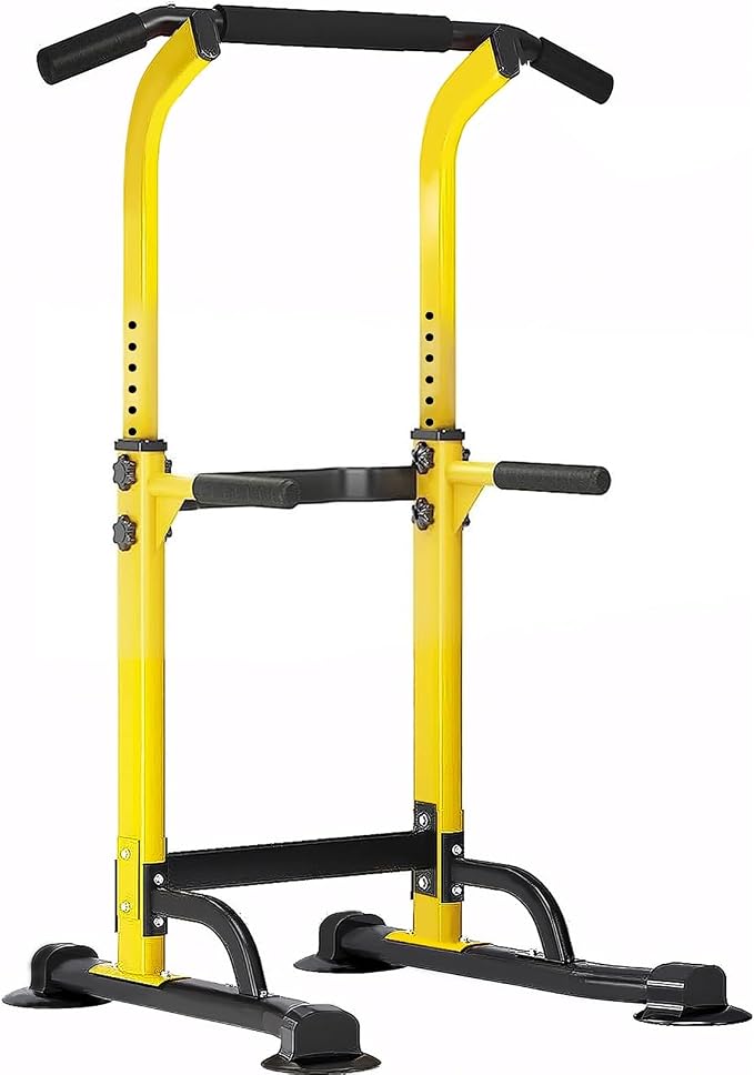 SogesPower Power Tower Dip Station Pull Up Bar for Home Gym Adjustable Height Strength Training Workout Equipment,Pull Up Bar Station