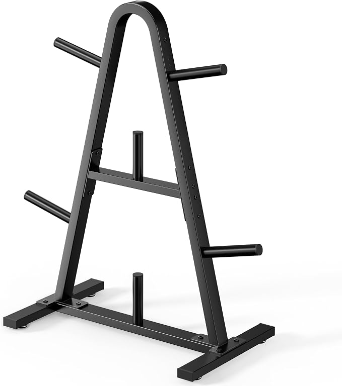 Weight Plate Rack 400LBs, Weight Tree Holder for Home Gym, Barbell & Bumper