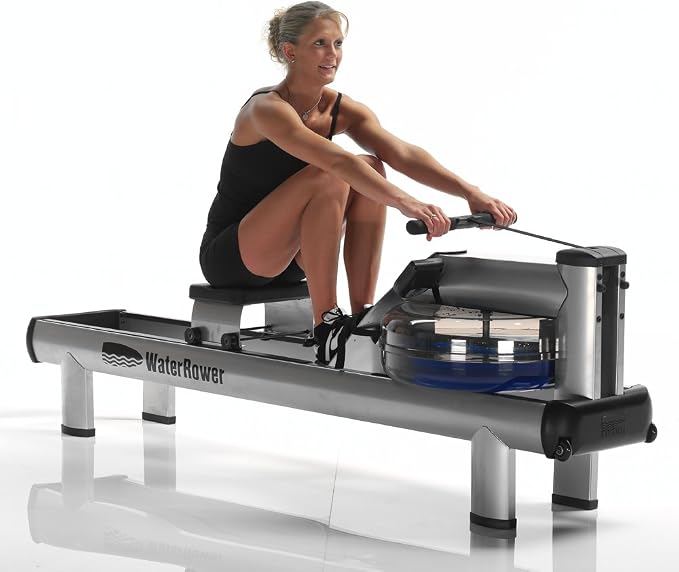 WaterRower M1 Rowing Machine with S4 BLE Monitor | USA Made Water Rower | Original Handcrafted Erg Row Machine for Home Use & Gym