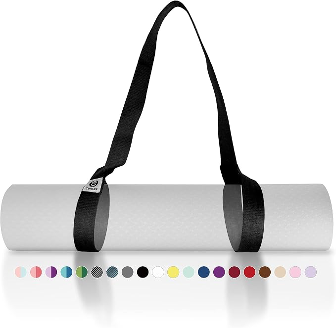 Yoga Mat Strap Adjustable Carrier for All Yoga Mats, 2 Sizes | Extra Thick Cotton Blend |16+ colors are available | Fits Most Yoga Mats | Soft Woven Texture | Comfortable Shoulder Carry