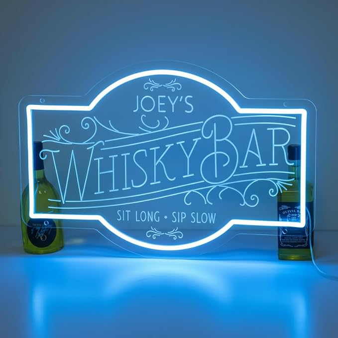 Custom Bar Neon Sign, Handmade Persoanlized 3D Bar Led Light Sign for Wall Decor, Light up Sign for Man Cave Club Pub Shop Cafe Party Backard Patio, Best Gift for Dad Men