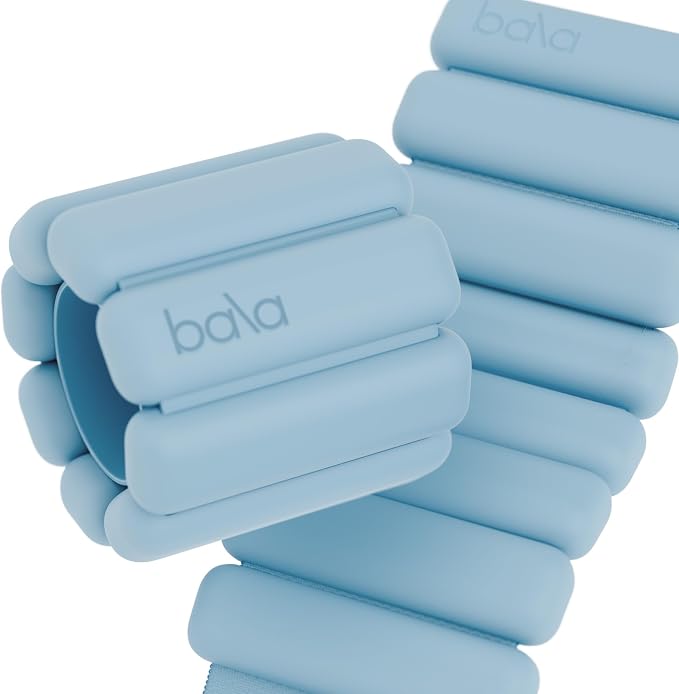 Bala Bangles Wrist & Ankle Weights for Women & Men, Home Gym Equipment | Adjustable Weighted Bands for Arm & Legs Workouts - Pilates, Yoga, Walking, Barre, & Strength Training Exercise