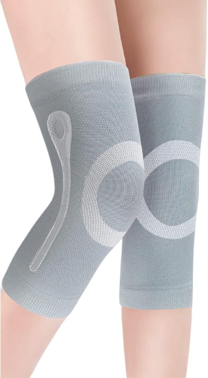 JUMISEE (One Pair Cotton Knee Sleeves for Knee Support, Circulation Improvement & Pain Relief Compression Knee Brace