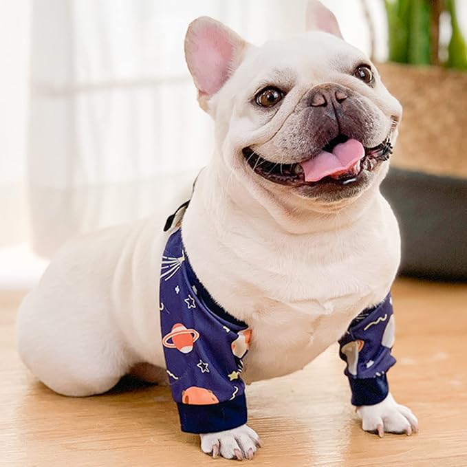 HDKUW Dog Elbow Protector, Dog Front Leg Recovery Sleeve for Prevent Licking Wound, Elbow Sleeves with Mesh Pad for Medium Large Dogs Universe L