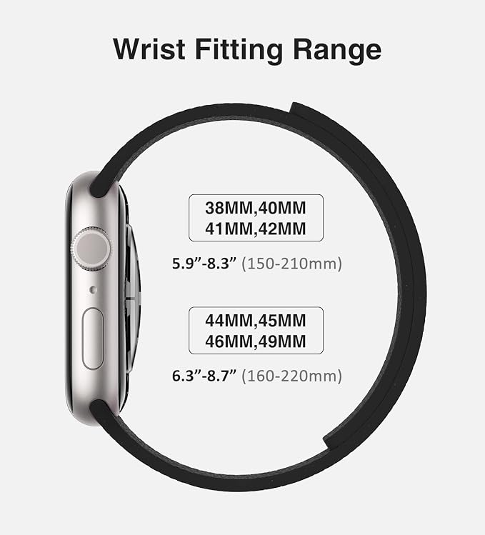 Magnetic Silicone Band Compatible with Apple Watch Band 42mm 41mm 40mm 38mm Series 11 10 9 8 7 6 5 4 3 & SE 3/2/1 Strong Magnetic Clasp, Waterproof & Adjustable (Black)