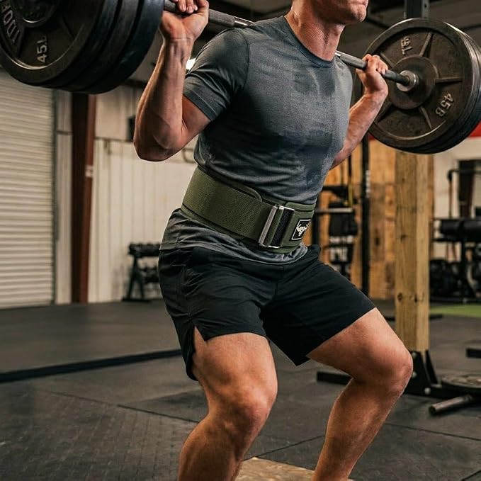 IBRO Quick Locking Premium Weight Lifting Belt - Back Support for Powerlifting, Cross Training & Gym Bodybuilding - 4 Inch Nylon Men and Women with Metal Buckle for Core Stability