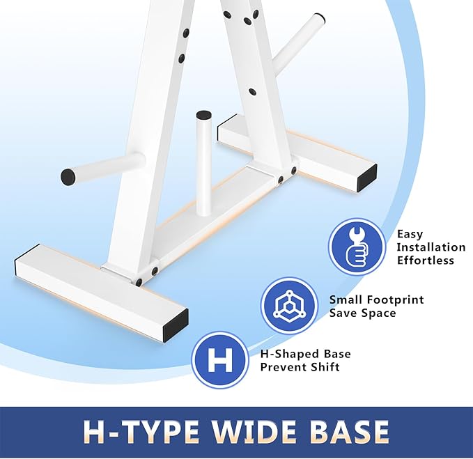 Weight Plate Rack, Weight Tree, Home Gym Storage Stand, Holds 300 lbs