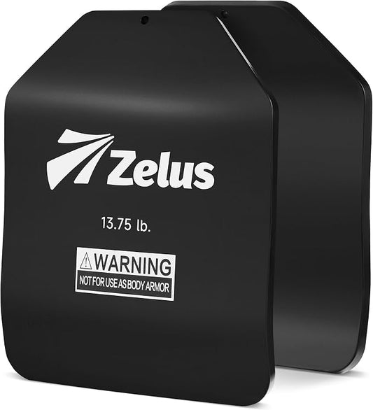 ZELUS Curved Weighted Vest Plates for Workout, 5.75/8.75/13.75LB Pairs Steel Weight Plates for Tactical Weight Vest, Ergonomic Training Plates for Running, CrossFit & Strength Training