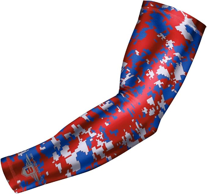 Bucwild Sports Compression Arm Sleeve - Youth & Adult Sizes - Baseball Football Basketball Sports (1 Arm Sleeve)