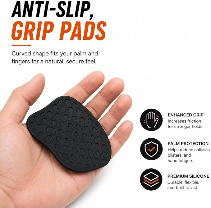 Apex Grips – Anti-Slip Silicone Gym Grip Pads for Weightlifting, Pull-Ups, Deadlifts, Cross Training, Workout & Strength Training (1 Pair)