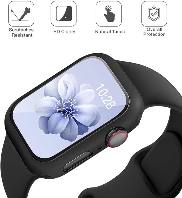Sport Band and Case for Apple Watch Band 40mm 44mm 46mm 42mm 41mm 45mm 38mm iWatch Bands for Women/Men,Silicone Waterproof Strap with Cover Combo for Apple Watch Series 11 10 9 8 7 6 5 4 SE Ultra/2 3