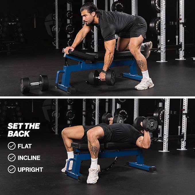 Titan Fitness Performance Series Adjustable Bench, Supports 650 LB Incline, Versatile Utility Bench for Home Gym Weightlifting, Strength Training, Flat, Incline, Upright Positions