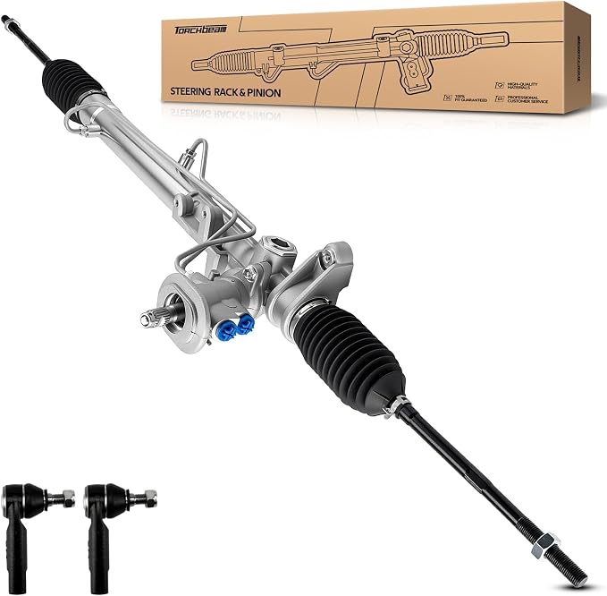 Torchbeam Hydraulic Steering Rack & Pinion Kit Fit for 2000-2005 Jetta, 1998-2010 Beetle, 2000-2006 Golf, with Outer Tie Rod Ends, Replaces OEM 26-9008