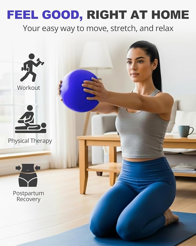 Trideer 9-Inch Pilates Ball, Small Exercise Ball Pilates Equipments for Yoga, Physical Therapy, Pregnancy, Postpartum, Core Training, Balance, Stability and Stretching