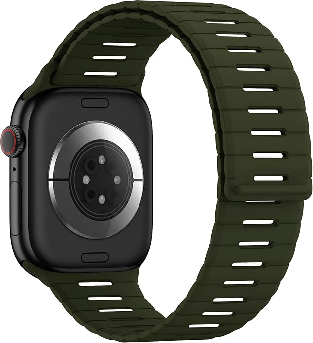 Magnetic Sport Bands Compatible with Apple Watch Bands for Men Women | Silicone Wristband 49mm 46mm 45mm 40mm 44mm 38mm 41mm 42mm, Replacement for iWatch Ultra Series 11 10 9 8 7 6 5 4 3 2 1 SE