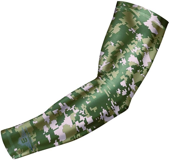 Bucwild Sports Compression Arm Sleeve - Youth & Adult Sizes - Baseball Football Basketball Sports (1 Arm Sleeve)