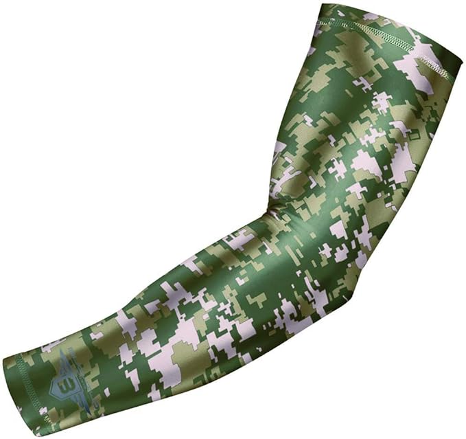 Bucwild Sports Compression Arm Sleeve - Youth & Adult Sizes - Baseball Football Basketball Sports (1 Arm Sleeve)