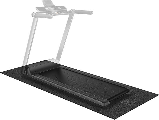 HAPBEAR Treadmill Mat, 55"x24"/68"x24"/79"x35.5" Non-Slip Foldable Exercise Equipment Mat for Walking Pad, Weight Bench, Noise Reducing Shock Absorbing Floor Protector for Home Gym, Carpet & Hardwood Floors