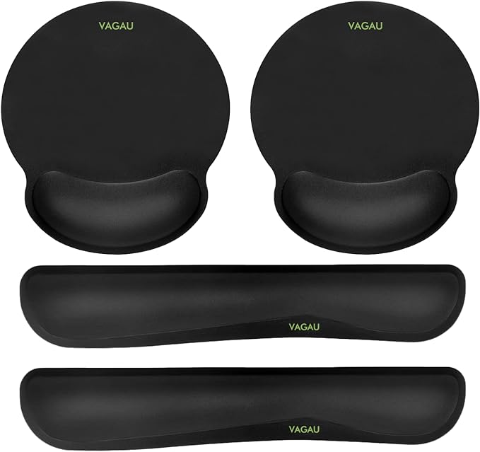 Comfy Mee Premium Memory Foam Keyboard and Mouse Wrist Rest Pads Set- for Comfortable Typing &Wrist Pain Relief (Pack of 2) | Ergonomic Memory Foam Set for Office, Laptop, Mac, Computer and Gaming, Comfortable Typing &Wrist Pain Relief